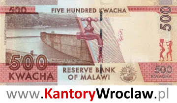banknot 500 MWK rewers seria/rok : 2016