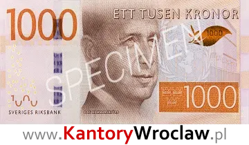 banknot 1000 SEK awers seria/rok : 2015