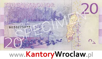 banknot 20 SEK rewers seria/rok : 2015