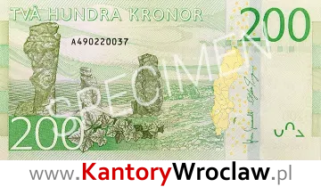 banknot 200 SEK rewers seria/rok : 2015