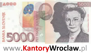 banknot 5000 SIT awers seria/rok : 1992
