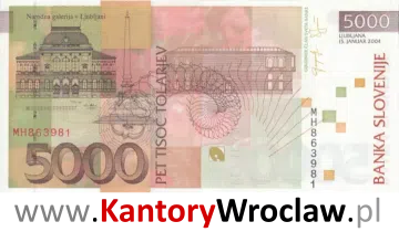 banknot 5000 SIT rewers seria/rok : 1992