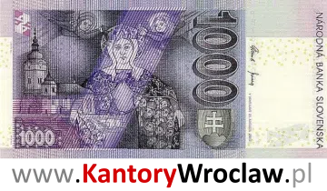 banknot 1000 SKK rewers seria/rok : 2005