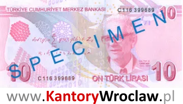 banknot 10 TRY rewers seria/rok : 3