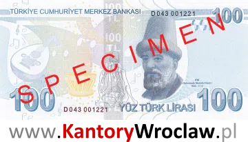 banknot 100 TRY rewers seria/rok : 3