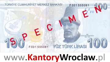 banknot 100 TRY rewers seria/rok : 4