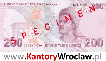 banknot 200 TRY rewers seria/rok : 4