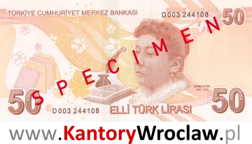 banknot 50 TRY rewers seria/rok : 4