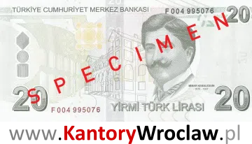 banknot 20 TRY rewers seria/rok : 5