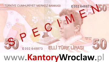 banknot 50 TRY rewers seria/rok : 5