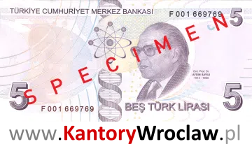 banknot 5 TRY rewers seria/rok : 6