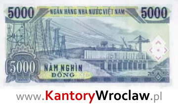 banknot 5 VND rewers seria/rok : 1993
